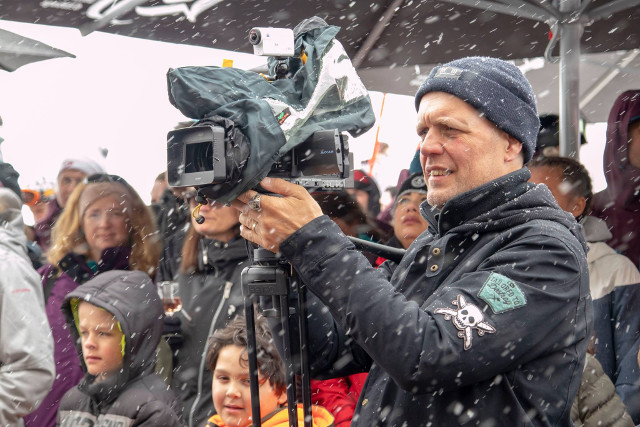 Johnny Dertien in de sneeuw